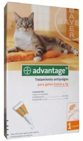 Advantage Pipeta Gato hasta 4 Kgs.