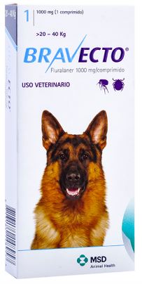Bravecto 20 a 40 Kgs.